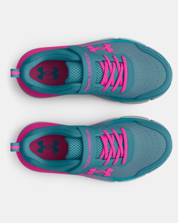 Girls' Pre-School UA Assert 10 AC Running Shoes in Blue image number 2